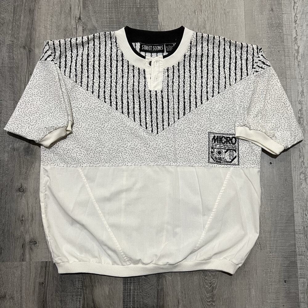 VTG Street Scenes Bodybuilder Work Out SS Sweatshirt Surf 80s Beach Work Out Gym